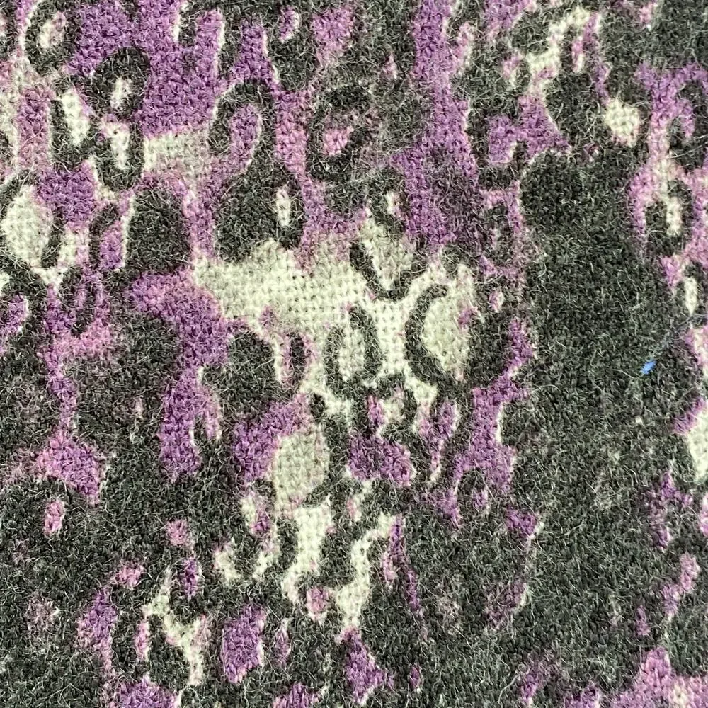 Scarf Womens OS Wool Blend Gauze Animal Print Snood Infinity Purple 19